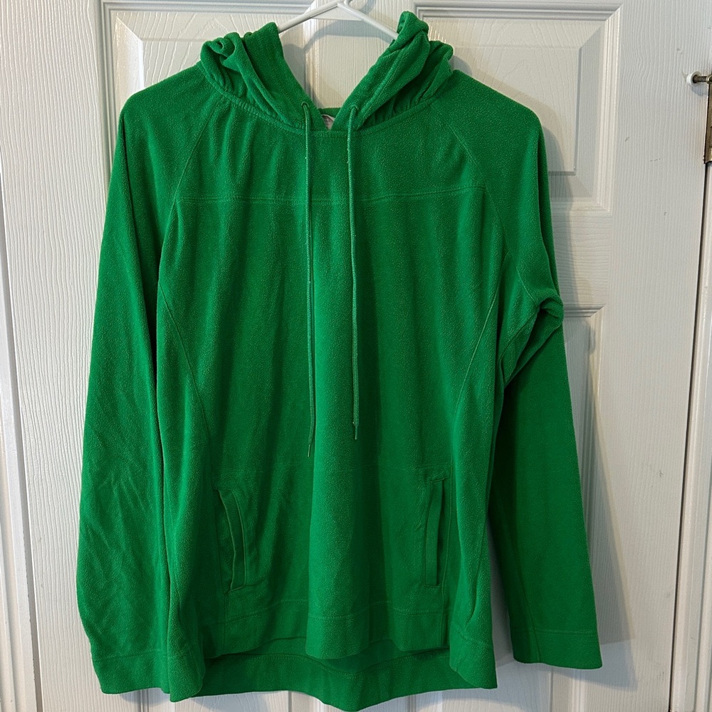 Columbia Bright Green Fleece Hoodie Pullover Women’s XL